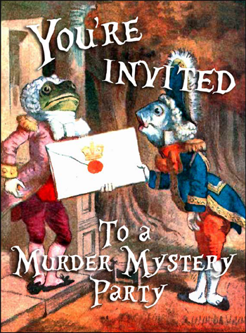 invitation to Alice Christmas Murder Mystery