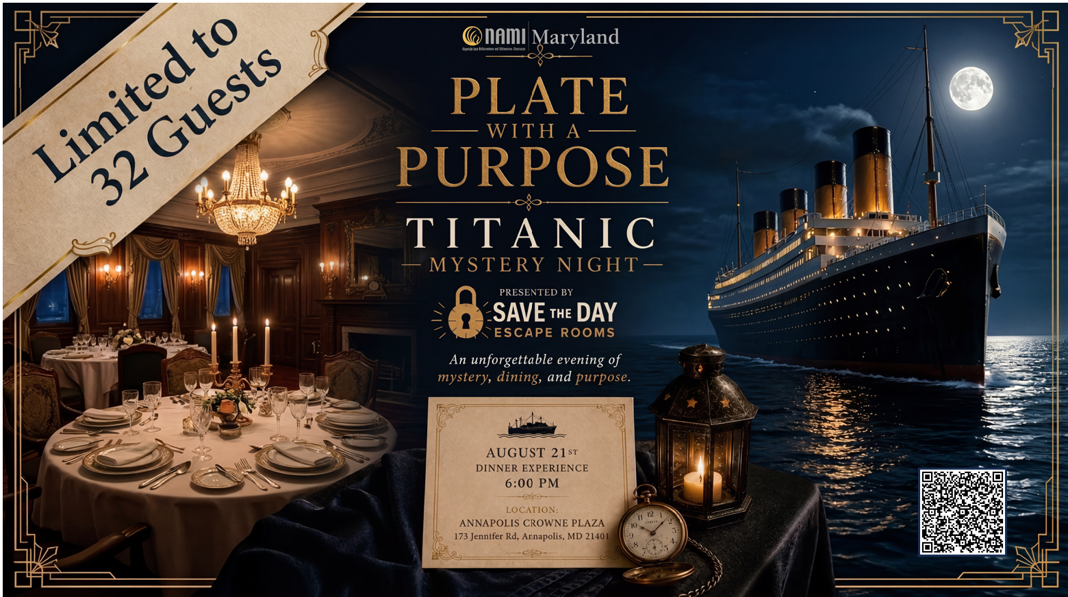 Poster of the Titanic fundraiser for NAMI