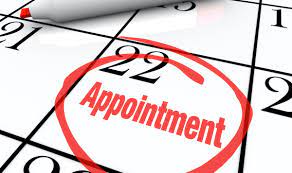 clip art of an appointment book that says Schedule Now